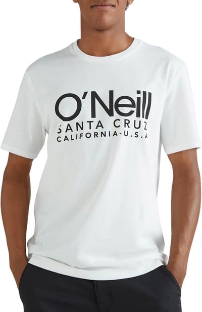 O'Neill T-Shirt Men CALI ORIGINAL T-SHIRT Snow White S - Snow White 100% Katoen Round Neck