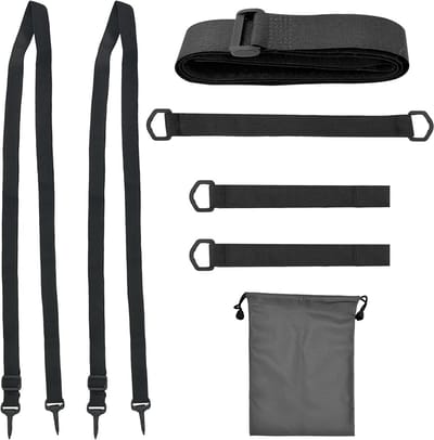 Parasol Windzekering - Stabiele Riemen Set - Parasol Beveiligen - UV Bestendig Polyester - Diverse Maten - Zwart