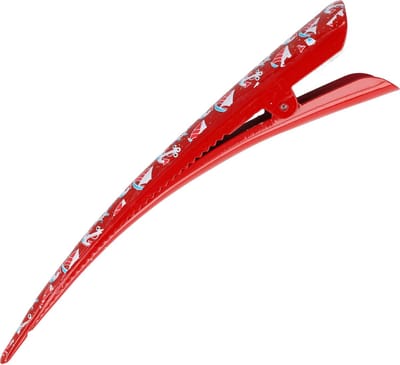 Haarsoires Haarspeld Duckklem 13cm – Basic – Maritiemprint – Metaal – Rood - Sterke Haarclip voor Styling & Dagelijks Gebruik - Hair Clip - Decoratieve Haaraccessoire