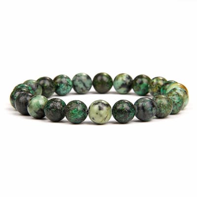 Bixorp Gems Afrikaanse Turkoois Edelstenen Armband - Gepolijste Edelsteen Kralenarmband