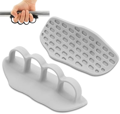 2 stuks fitness gewichthefgrepen - Fitnessgrepen - Antislip sportgrepen - Voor bescherming van de handpalm, gewichtheffen, fitnesshandschoenen - Voor gewichtheffen, bodybuilding, dumbbells, deadlift, optrekgrepen - Unisex - Grijs