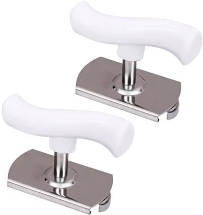 Verstelbare Potopener - Krachtbesparende Blikopener - Roestvrijstalen - Universele Dekselgrijper - voor Potten en Flessen van Elk Formaat - 2 stuks(wit)