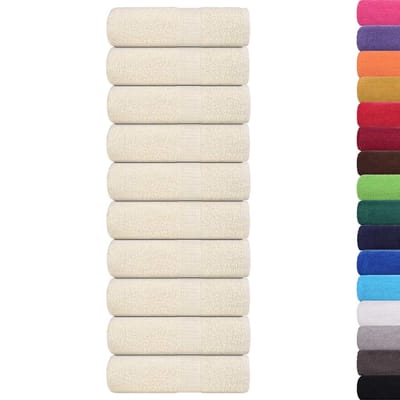 vidaXL - Gastendoekjes - FROGN - 10 - st - 30x50 - cm - 360 - g/m² - crème