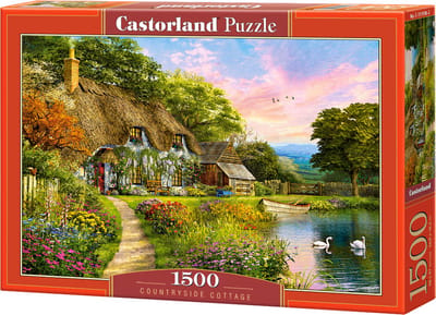 Castorland Countryside Cottage – Puzzel – 1.500 stukjes – Satijnen afwerking – Perfecte pasvorm – Europese kwaliteit