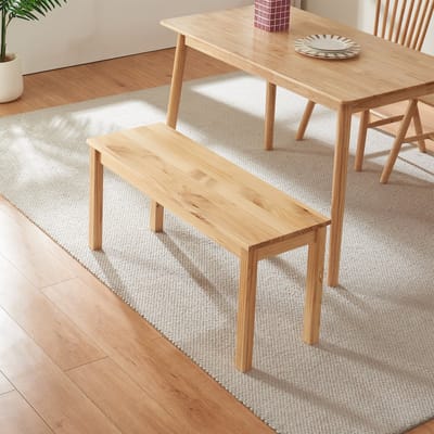 Eetkamerbank Trerunulu 100x35x45 cm naturel [en.casa]