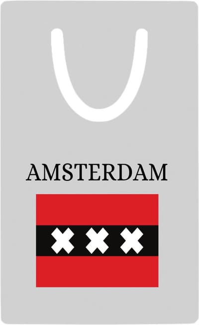 Hacebo® - Amsterdam metalen boekenlegger - Amsterdam - Amsterdammers - Amsterdam liefhebbers - Vlag XXX - Hoofdstad Nederland Bladwijzer boekenleggers - 7.6 cm x 5cm