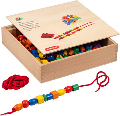 Reuze kralen assorti - kist à 245 stuks - Educo - Educatief speelgoed