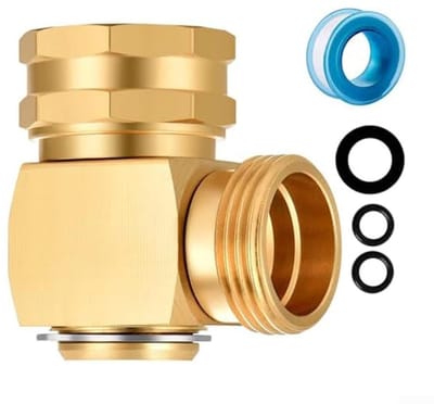 Dailygoods - Messing tuinslang draaibare elleboogconnector - Verstelbare 180° draaibare kraanadapter - Robuuste constructie - Corrosiebestendig - Tuin...
