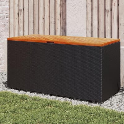 Tuinopbergdoos - Opbergkist buiten - Tuinspullen opbergen - Inclusief waterdichte tas - 110 x 50 x 54 cm - Zwart
