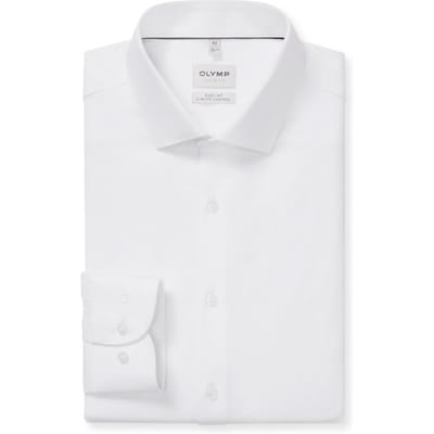 OLYMP 24/7 Level 5 body fit overhemd - twill - wit - Strijkvriendelijk - Boordmaat: 40 (EU maat: M)