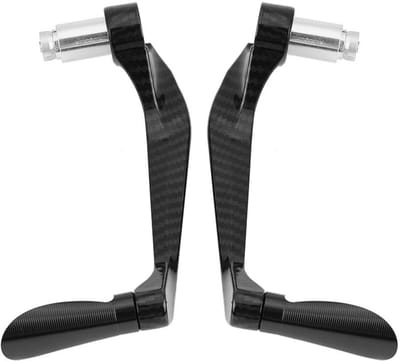 Allecto - Motorfiets Rem Koppelingshendels - Koolstofvezel en Aluminiumlegering - Zwart - Stuur Bescherming - Universele Pasvorm - Geschikt voor ve...