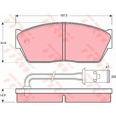 Remblokset TRW GDB350, voor