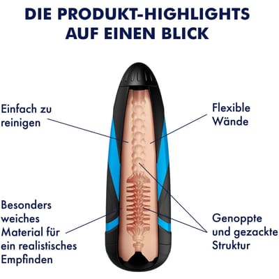 Satisfyer Men Sleeve, vervangende sleeve voor masturbator, zacht silicone