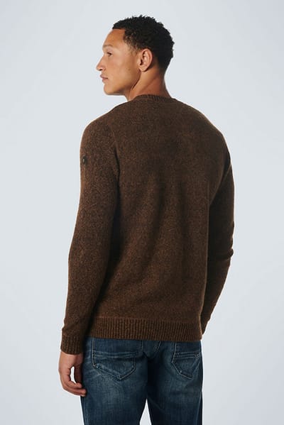 No Excess Pullover Crewneck Soft Stretch Caramel Maat: XXL | Sweaters Outlet | Heren | Bruin