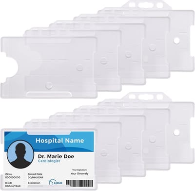 Open Gezicht ID Kaart Houder - 10 Stuks Voor ID Kaarten en Badges