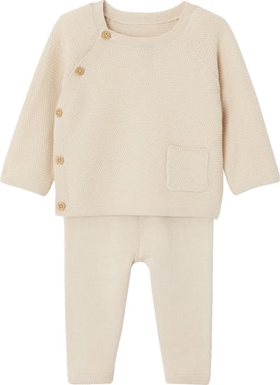 Vertbaudet Gebreide set trui en legging voor pasgeboren baby's