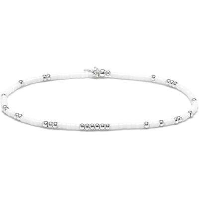 Luxenter Armband van wit glas met 925 sterling zilveren afwerking - Xanvi