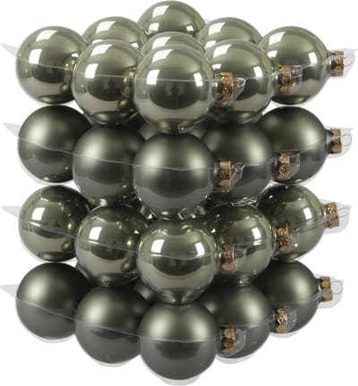 Kerstballen Box | 36 Stuks | 6 cm | Groen | Glans en mat