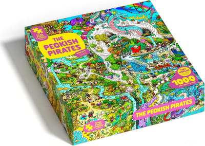 Piraten Puzzel - Legpuzzel - Ontspanning - Origineel kunstwerk met verborgen details - 1000 stukjes - Meerkleurig