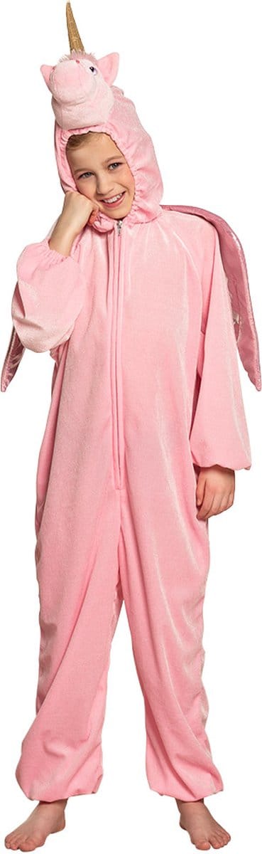 Boland - Kostuum Eenhoorn pluche roze (max. 1.40 m) - Kinderen - Eenhoorn - Fantasy - Onesie