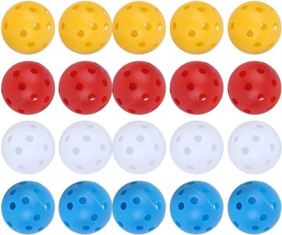 Praktische Golfballen voor Training - 20 Stuks Plastic Luchtstroom Golfballen voor Binnengebruik, Ideaal voor Oefening en Golfaccessoires