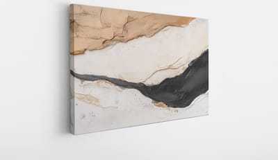 Saammp Canvas Schilderij - penseelstreken - Pastel kunst - Abstracte wanddecoratie- 40x30 - Foto op canvas - Wanddecoratie - Muurdecoratie Woonkamer - Kantoor Decoratie