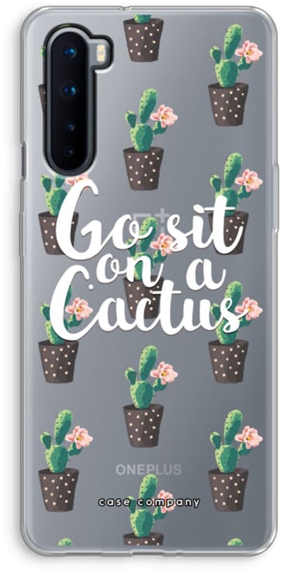 Case Company® - Hoesje geschikt voor OnePlus Nord hoesje - Cactus quote - Soft Cover Telefoonhoesje - Bescherming aan alle Kanten en Schermrand