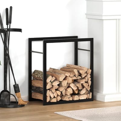vidaXL - Haardhoutrek - 50x28x56 - cm - staal - matzwart
