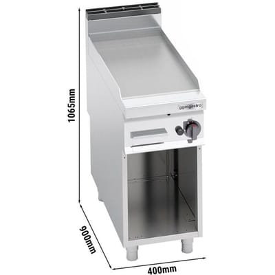 GGM Gastro Gas Bratplatte - 10 kW - Glatt Zilver