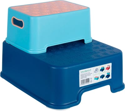 Splendole Opstapje - badkameropstapje kinderen - wc krukje 27 cm Blauw