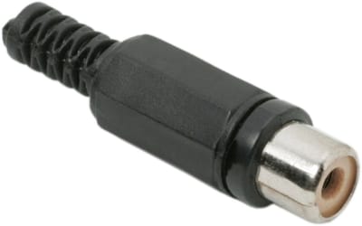10x RCA Aansluiting Vrouwelijk – RCA Socket Connector met Trekontlasting – Audio/Video Aansluiting met Kunststof Behuizing - 10 Stuks [05076FK]