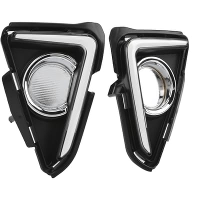 2PCS Feux de Jour LED Feux Antibrouillard Clignotants Assemblage IP65 Remplacement pour RAV4 2016 2017 2018 gray