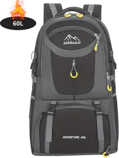 Livano Rugzak - Dames - Heren - Meisje - Jongens - Backpack - Outdoor - Zwart - 60L
