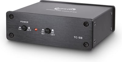 Dynavox TC-5B phono voorversterker zwart | batterij gevoed | exclusief
