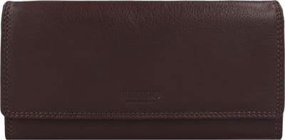mano Donna Giulia Leren Portemonnee 19,5 cm - Dames - Horizontaal - dunkelbraun