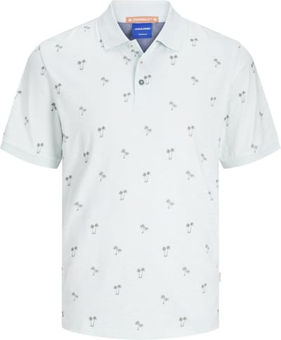 Jack & Jones Poloshirt Jorpalm Aop Polo Ss Dut 12257948 Skylight Mannen Maat - S