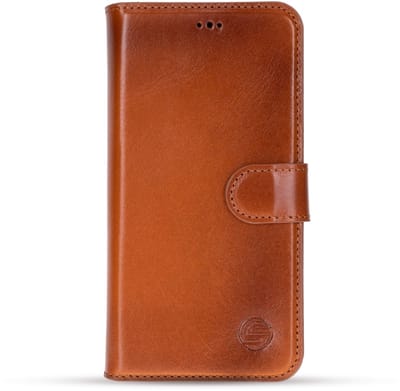 Solidenz Leren Hoesje - geschikt voor Samsung Galaxy S26 - Echt leer - Telefoonhoesje met Pasjeshouder - Bruin