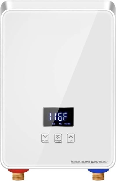 Doorstroomverwarmer Boiler - Elektrische Verwarmer - Direct Warm Water - Zelfmodulerende Werking - 55 KW - Wit