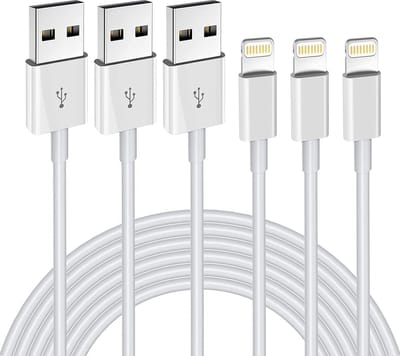 3x Sterke USB naar 8-PIN Kabels - Geschikt voor iPad - Oplader Kabel - Oplaadkabel - Snoer