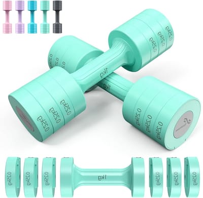 Verstelbare Dumbbells Set van 2 voor Vrouwen, 1-2,5 kg, Ideaal voor Thuis Fitness, Krachttraining en Sportactiviteiten
