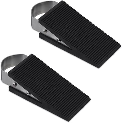 deurwig set van 8 stuks - deurstop schuin - deurstopper - deurbuffer edelstaal