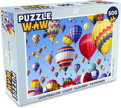 Puzzel Luchtballon - Lucht - Kleuren - Patronen - Legpuzzel - Puzzel 500 stukjes