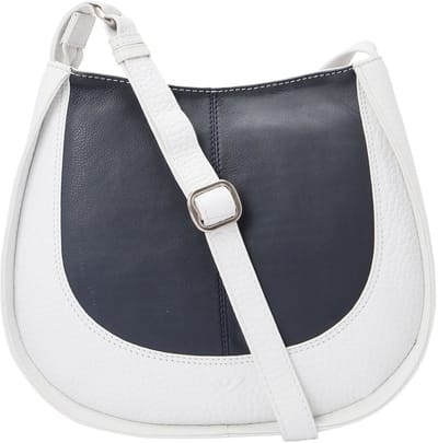 Voi Boston Crossbody tas Leder 28 cm - Dames - blau-weiss