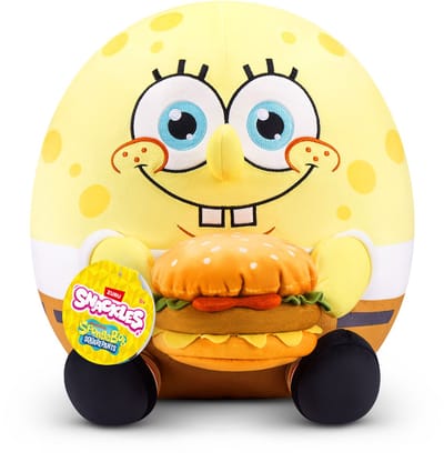 Snackles Gelicentieerd personage SpongeBob Squarepants knuffel van 35 cm (SPONGEBOB SQUAREPANTS) van ZURU