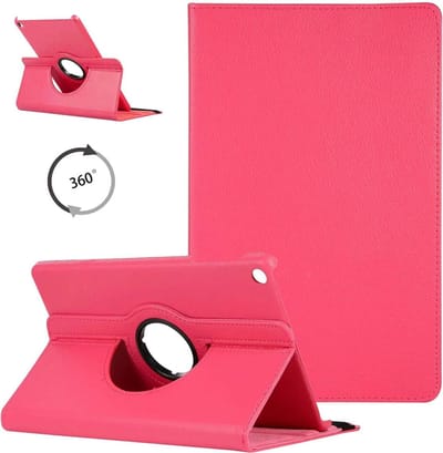 Draaibaar Hoesje - Rotation Tabletcase - Multi stand Case Geschikt voor: Samsung Galaxy Tab A7 Lite - T220 / T225 8.7 inch - donker Roze