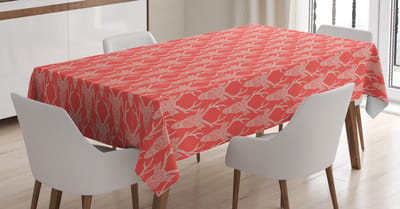 ABAKUHAUS ABC-puzzel Tafelkleed – 140x240 cm – Goudgeel & Groen – Satijn, Wasbaar