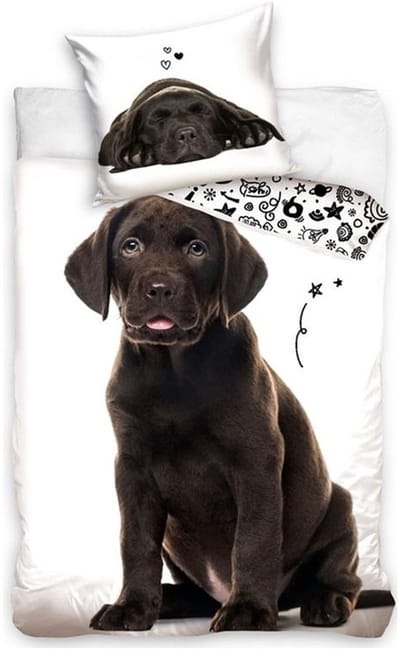 Dekbedovertrek hond - 140 x 200 cm - 60 x 70 cm