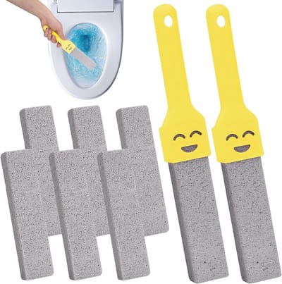 8-delige Pumice Steen Set voor Toiletreiniging, Ideaal voor Badkamer, Keuken en Zwembaden, Met Handvatten en Vervangbare Steentjes