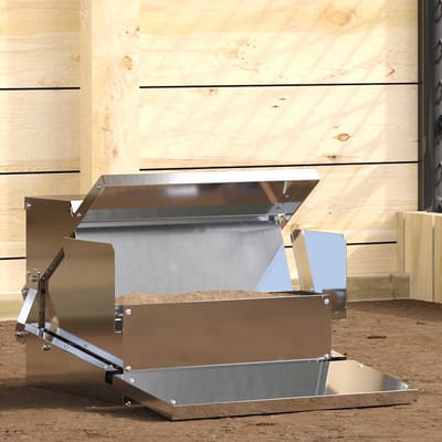 vidaXL - Kip - trekvoeder - zilver - 50 - x - 40 - x - 29 - cm - 2 - kg - Gegalvaniseerd - staal