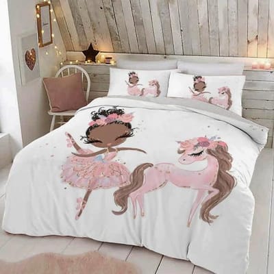 Mooie Prinses Kinder Beddengoed Set 150x200 Kasteel Dekbedovertrek Kussensloop Bedsprei Voor Meisjes Twin Eenpersoons Maat Dekbedovertrek 200x200 135x200cm 2pcs